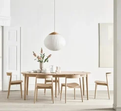 Suspension, Acorn, Blanc, chêne huilé, Ø64cm, H55cm - Bolia