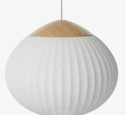 Suspension, Acorn, Blanc, chêne huilé, Ø64cm, H55cm - Bolia