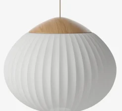 Suspension, Acorn, Blanc, chêne huilé, Ø64cm, H55cm - Bolia