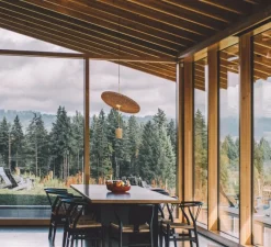 Suspension*Luxcambra Suspension acoustique, Calma C, , LED, 2700K, 665-836 lm, Ø48cm, H60cm - laiton, liège clair