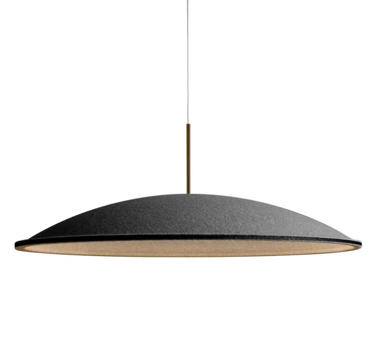 Suspension acoustique, Phi, bronze, noir, IP40, LED, 2700K, 538 lm, Ø56cm, H19,4cm - Panzeri