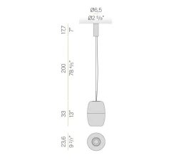 Suspension*Panzeri Suspension, Adamas, , LED, dim, 2700K, 624 lm, Ø23,6cm, H33cm - verre bronze, structure noire