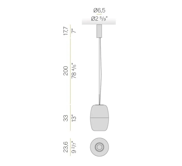 Suspension*Panzeri Suspension, Adamas, , LED, dim, 2700K, 624 lm, Ø23,6cm, H33cm - verre bronze, structure noire