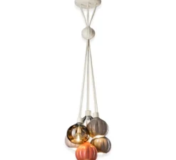 Suspension*Ferroluce Suspension, Afoxé C2657, , Ø13cm, H14cm - bronze, gris, marron, terracotta