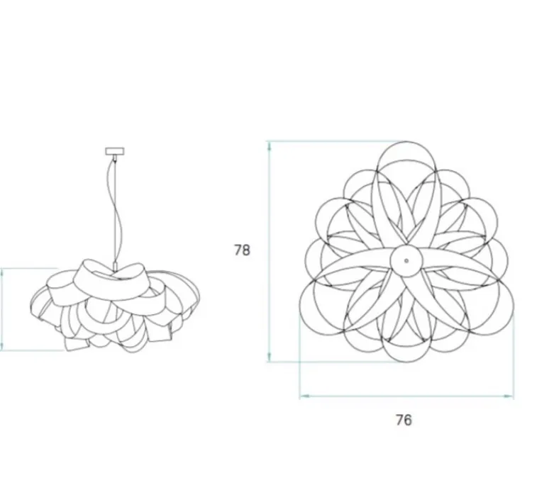 Suspension*LZF Suspension, Agatha, SP, , Ø76cm, H37cm - blanc ivoire