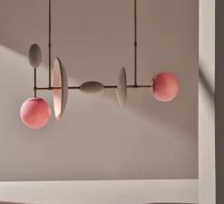 Suspension*Sphaer Suspension, Aglae, , L77,5cm, H41cm - blanc, rose