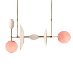 Suspension*Sphaer Suspension, Aglae, , L77,5cm, H41cm - blanc, rose