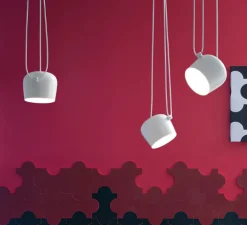 Suspension*Flos Suspension, Aim Simple, , LED, 2700K, 895lm, Ø24,3cm, H21,1cm - blanc