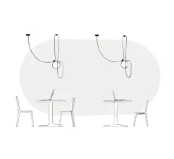 Suspension*Flos Suspension, Aim Simple, , LED, 2700K, 895lm, Ø24,3cm, H21,1cm - blanc