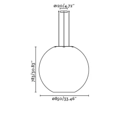 Suspension*Faro Suspension, Aire 850, , Ø85cm, H78,3cm - transparent