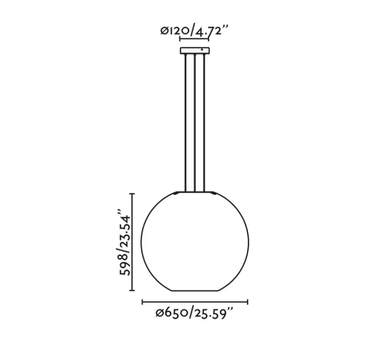 Suspension*Faro Suspension, Aire 650, , Ø65cm, H59,8cm - transparent
