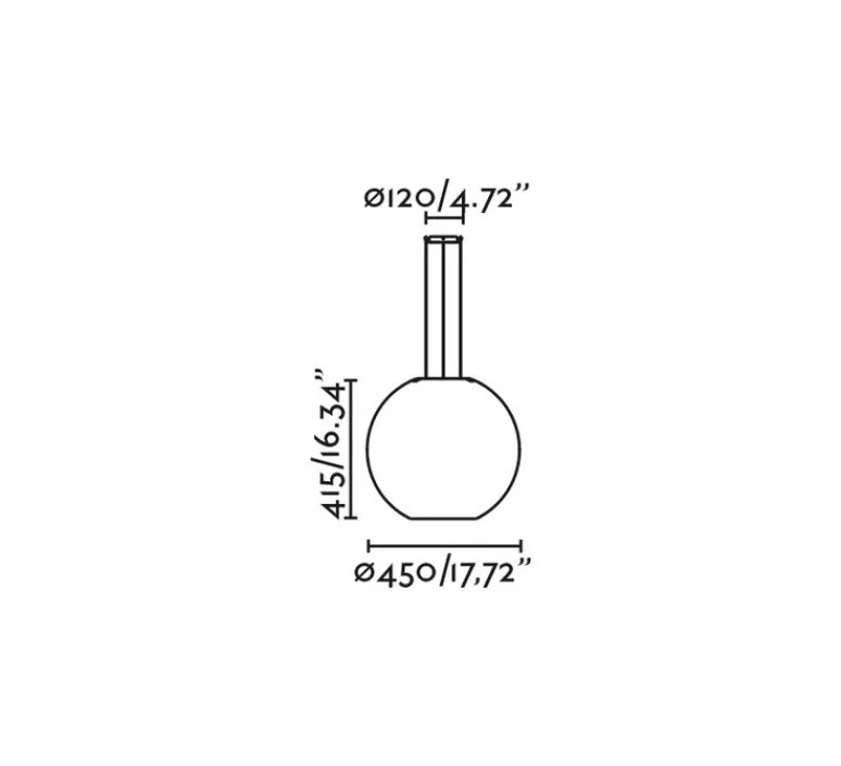 Suspension*Faro Suspension, Aire 450, , Ø45cm, H41,5cm - transparent