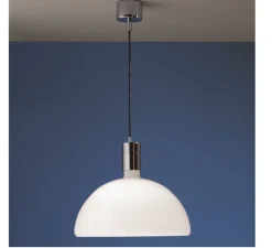 Suspension*Nemo Lighting Suspension, Albini AM/AS, AM4C, , Ø40cm, H32cm - blanc et chrome