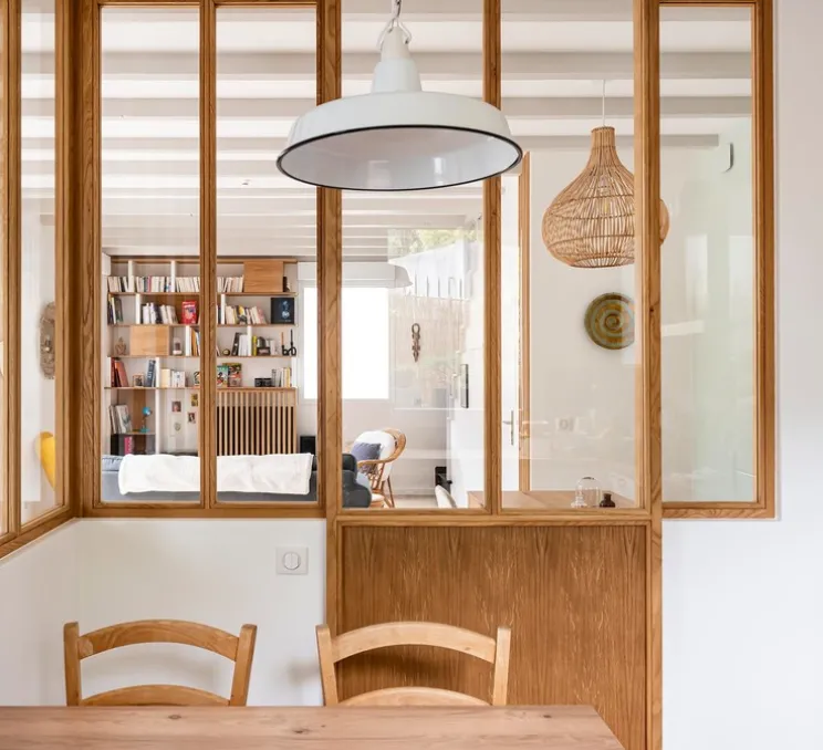 Suspension, Alexandre, email blanc et porcelaine blanche, Ø40cm, H25cm - Zangra