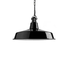 Suspension*Zangra Suspension, Alexandre, émail noir et porcelaine noire, Ø40cm, H25cm - Noir / Noir
