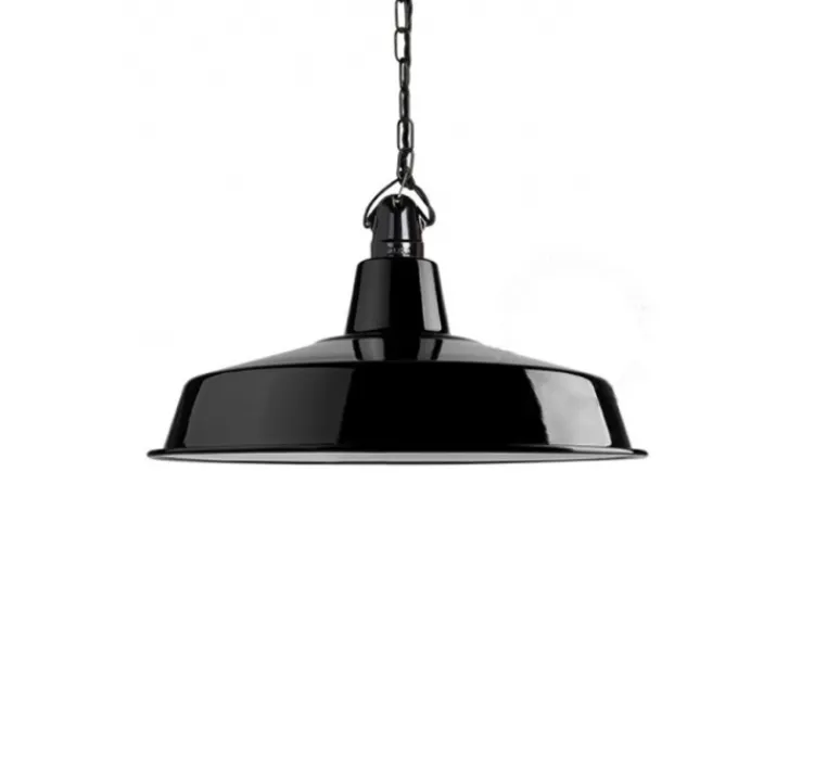 Suspension*Zangra Suspension, Alexandre, émail noir et porcelaine noire, Ø40cm, H25cm - Noir / Noir