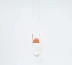Suspension*OliveLab Suspension, Ali di Luce, 2, , LED, 2700K, 400 lm, L20cm, H160cm - blanc, terracotta et laiton