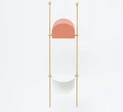 Suspension*OliveLab Suspension, Ali di Luce, 2, , LED, 2700K, 400 lm, L20cm, H160cm - blanc, terracotta et laiton