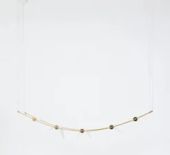 Suspension*OliveLab Suspension, Ali di Luce, 5, , LED, 2700K, 400 lm, L94cm, H160cm - blanc et laiton