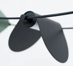 Suspension*OliveLab Suspension, Ali di Luce, 5, , LED, 2700K, 400 lm, L94cm, H160cm - noir et vert