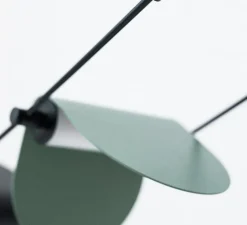 Suspension*OliveLab Suspension, Ali di Luce, 5, , LED, 2700K, 400 lm, L94cm, H160cm - noir et vert