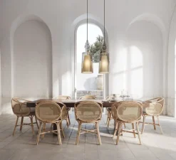 Suspension, Alibaglass, grande, pyrex bronze, Ø24cm, H65cm - Karman