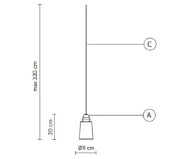 Suspension, Alibaglass, petite, pyrex plaqué chrome, Ø11cm, H20cm - Karman