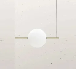 Suspension, Alma 282.01.ON, laiton, LED, dim, 2700K, 1750 lm, L90cm, H38cm - Il Fanale