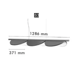 Suspension*Flos Suspension, Almendra Linear S3, , LED, 2700K, 4200 lm, L128,6cm, H17cm - nude