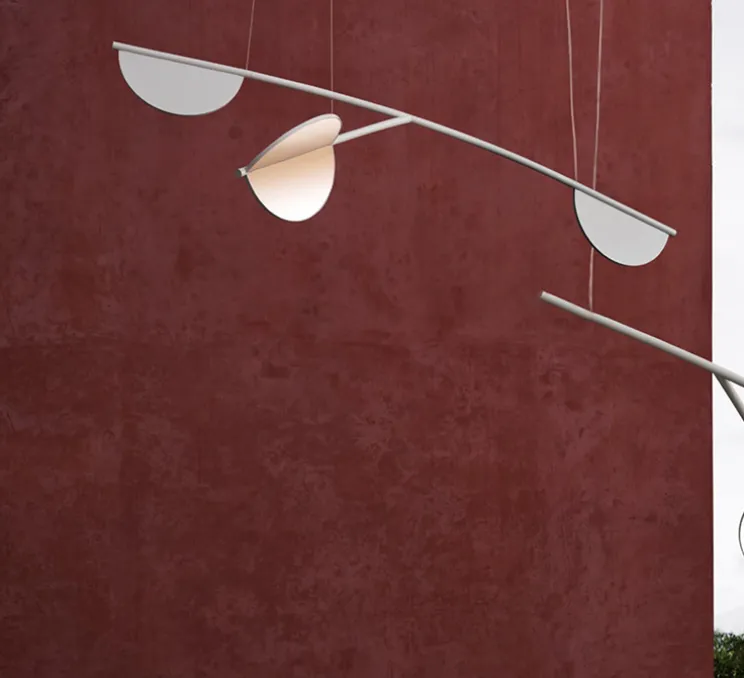 Suspension, Almendra Organic S3 Y Short, nude, LED, 2700K, 4200 lm, L161,1cm, H58,5cm - Flos