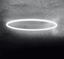 Suspension*Artemide Suspension, Alphabet of light circular,, LED, Ø90cm, 3000K, 6041lm, H5cm - blanc