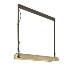 Suspension*Bover Suspension, Aluet S/100 indirect, , LED, dim, 2700K, 4200 lm, L100cm, H10cm - bois beige