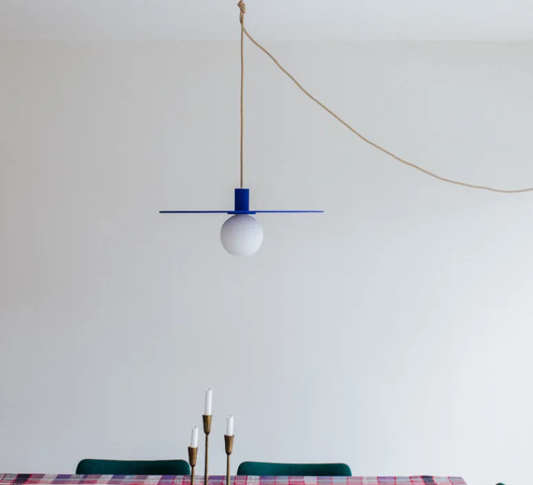 Suspension*Zuri Suspension, Ama 60, , Ø60cm, H10cm - bleu