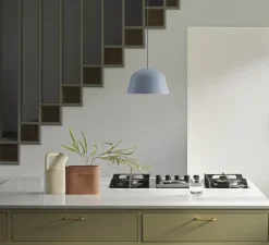 Suspension*Muuto Suspension, Ambit 25, , LED, K, lm, Ø25cm, H15cm - Bleu clair