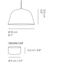 Suspension, Ambit 55, gris, Ø55cm, H33,5cm - Muuto