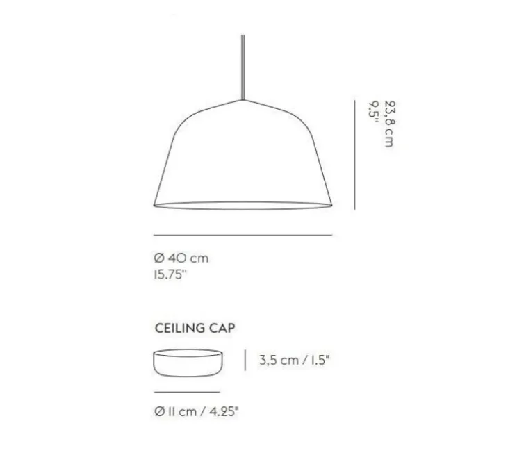 Suspension, Ambit 40, taupe, Ø40cm, H23,8cm - Muuto