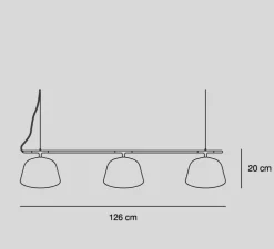 Suspension, Ambit Rail, noir, L126cm, H20cm - Muuto