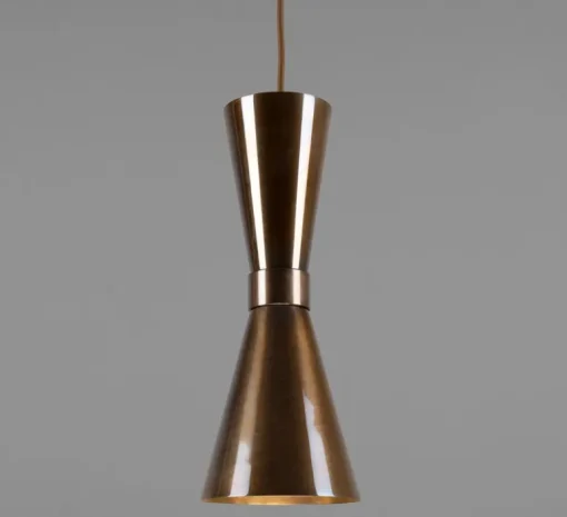 Suspension*Mullan Lighting Suspension, Amias, câble de 3m, , Ø14cm, H33cm - laiton antique