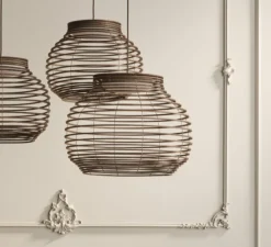 Suspension*Bolia Suspension, Anelli, , LED, 3000K, 1070 lm, Ø55cm, H42cm - chêne teinté huilé