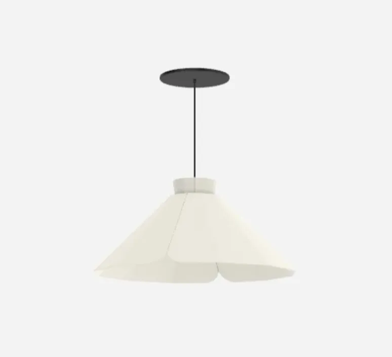 Suspension*Matière Grise Suspension, Ankara, Plate, , Ø34,3cm, H15,7cm - craie, câble noir