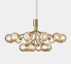 Suspension*Nuura Suspension, Apiales 18, transparent, Ø89cm, H48cm - laiton, verre