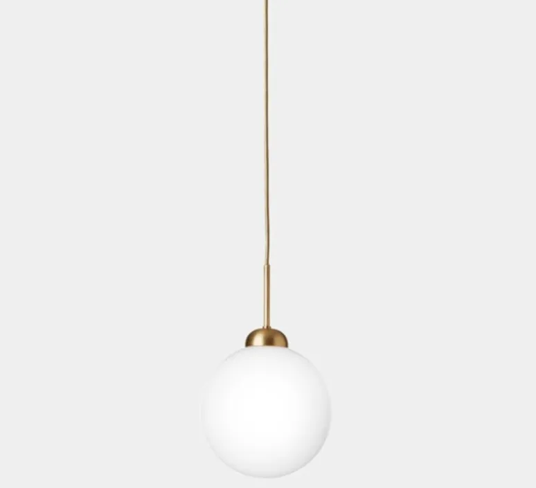 Suspension*Nuura Suspension, Apiales 1, Large, , Ø20cm, H31,6cm - laiton, verre opalin