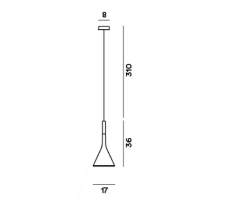 Suspension, Aplomb, anthracite, Ø17cm, H36cm - Foscarini