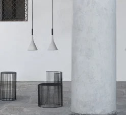 Suspension, Aplomb, gris, Ø17cm, H36cm - Foscarini