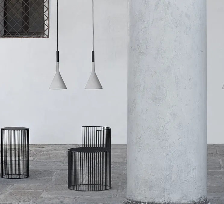 Suspension, Aplomb, gris, Ø17cm, H36cm - Foscarini