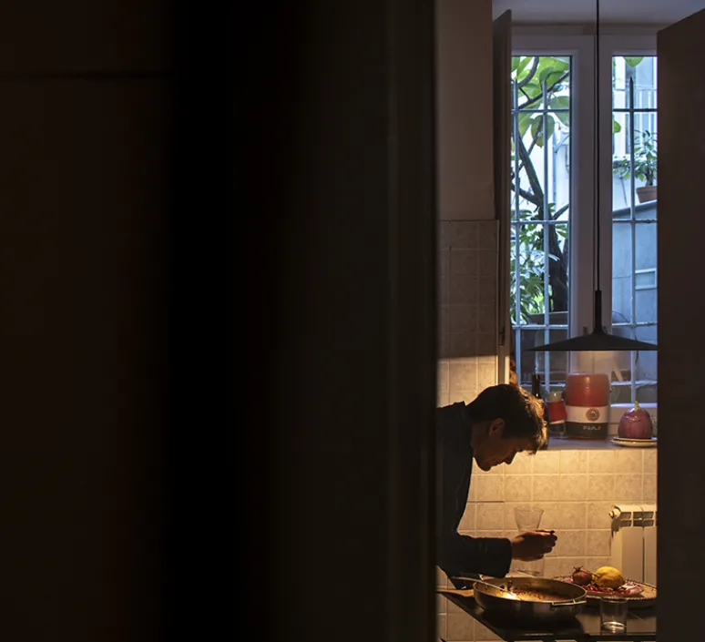 Suspension*Foscarini Suspension, Aplomb Large, , LED, 2700K, 1279lm, Ø45cm, H20cm - gris