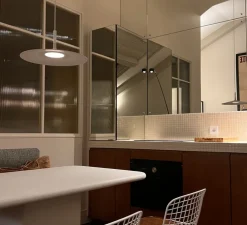 Suspension, Aplomb Large, variable, blanc, LED, 2700K, 1279lm, Ø45cm, H20cm - Foscarini