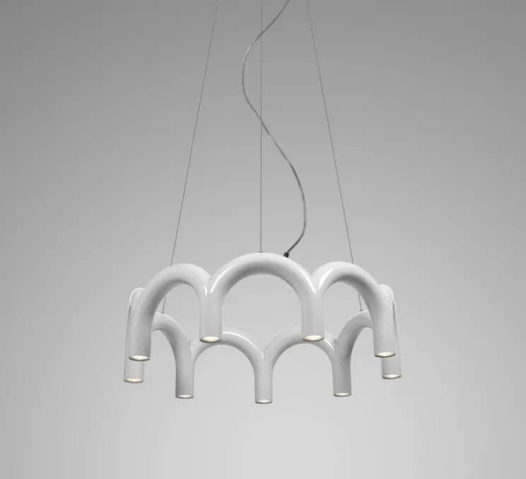 Suspension, Arch circle, blanc, Ø76cm, H22cm - Oblure
