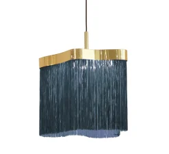 Suspension, Arcipelago Maiorca, bleu brouillard, LED, 3000K, 1800lm, Ø34cm, H34cm - Contardi
