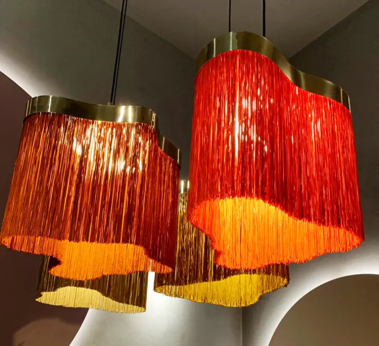 Suspension, Arcipelago Maiorca, cognac, LED, 3000K, 1800lm, Ø34cm, H34cm - Contardi